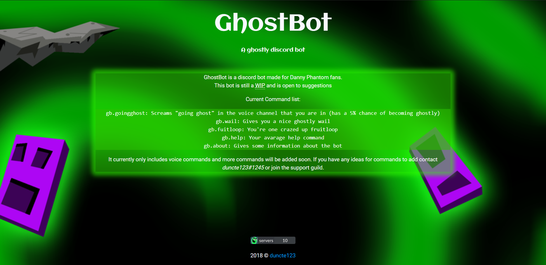 Ghostbot (website) preview